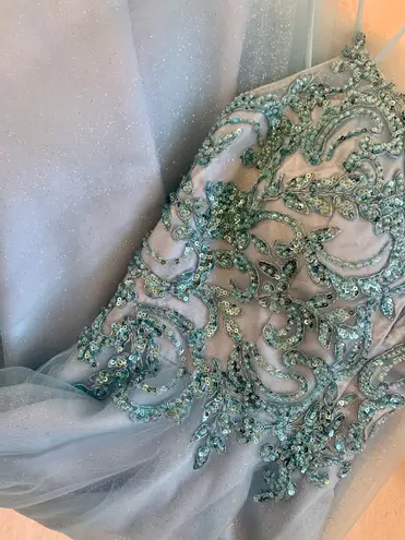 Sparkly Blue Semi formal Dress