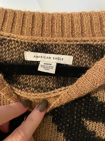 American Eagle Tiger Print Sweater 