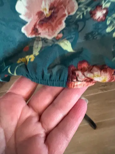 Ember size XL green floral blouse - top