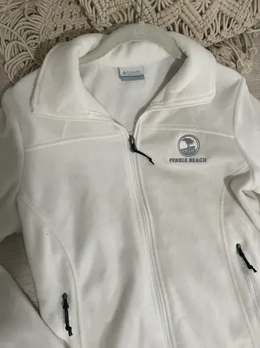 Columbia Off-White, Cream Women’s  Sportswear Fleece Jacket / From Pebble Beach