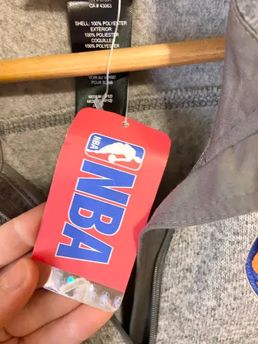 Nba NWT knicks gray heathered zip up jacket basketball