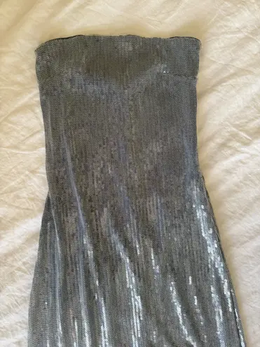 Hutch Anthropologie Strapless Sequin Dress