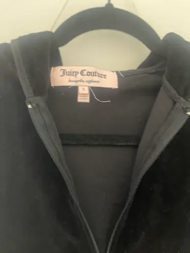 Juicy Couture velour Y2K Choose Couture black full zip hoodie