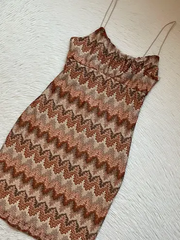 No Comment Womens sexy chevron print bodycon mini dress