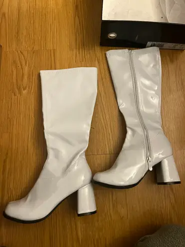 White Go Go Boots Size 6