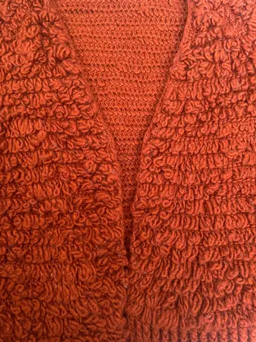 Universal Threads Universal Thread Pumkin burnt orange fluffy knit chunky cardigan sweater 