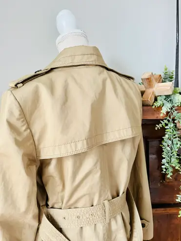 Banana Republic Tan Khaki Essential Trench Coat