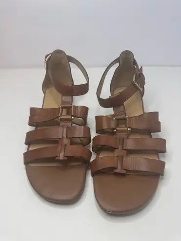 Naturalizer 'Jansin' Brown Leather Strappy Sandals Size 8W