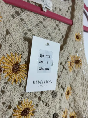 Rebellion Medium boho crop vest top