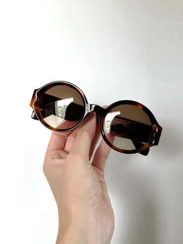 Loewe Story Round Frame Tortoiseshell Acetate Sunglasses