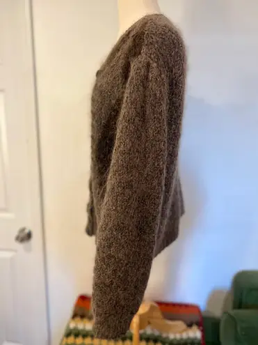 Pierre Cardin Vintage Grandpa-core Handmade Wool Alpaca Cardigan Sweater Size L