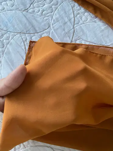 Premium Chiffon Rectangle Hijab In Burnt Orange For Women