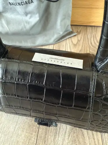 Balenciaga Crocodile Hourglass Small Handbag