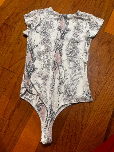 Olivaceous Snake Print Bodysuit 