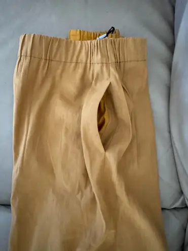 Cuyana Linen Blend Pull On Pant (Honey). Size L. MSRP $228