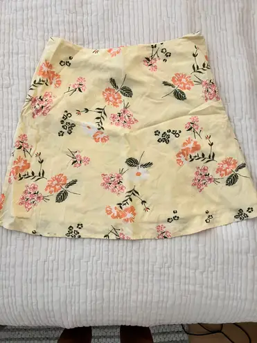 Abound Yellow Floral Mini Skirt