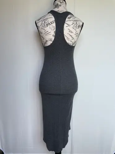 Raquel Allegra cotton blend rib tank dress with sheer insert size 1 S small