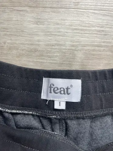 FEAT Women’s Blanket Blend Fleece Drawstring Elastic Waist Shorts Size 1 Gray