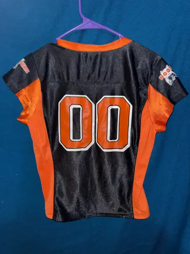 Hooters Black & Orange Jersey Crop Top – Size Small