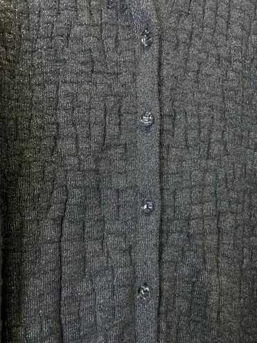 Isaac Mizrahi Button Down Sparkle Cardigan A212061 3X Silver