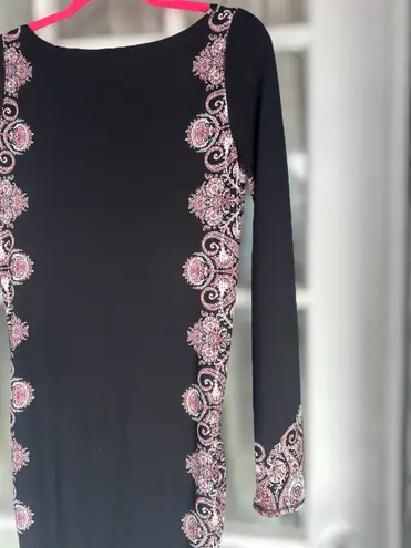 Rachel Roy Women's Small Black Jewel Box Combo Multicolored Bodycon Midi Dress