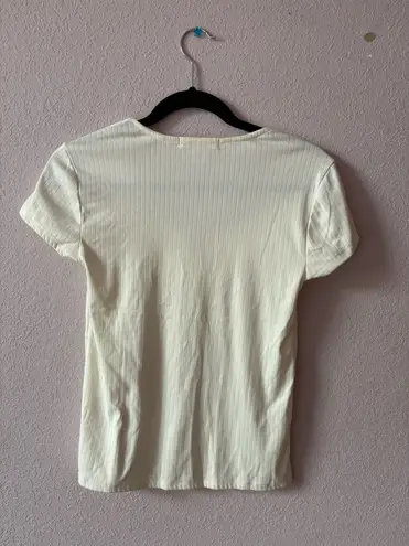 Eye Candy Cream Lined T shirt