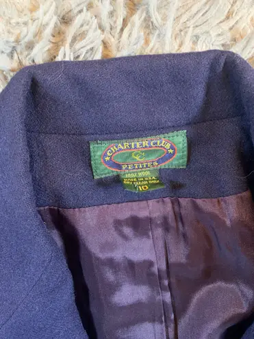 Charter Club Vintage 90s indigo blazer sz P10