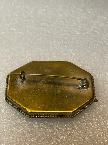 Antique Flower Mosaic Italy Brooch