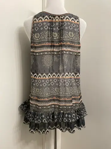 Solitaire Sheer Ruffle Top