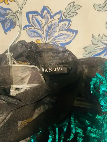 BANJUL Elegant Green Sequin Dress