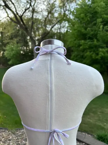 Colorful Natalie White with pink Bow Bikini