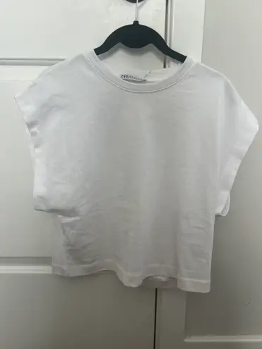 ZARA New  Boxy Cut White Tee