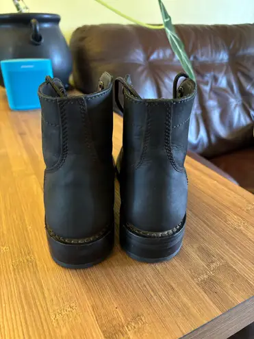 Black Matte Lace up Boots Size 7