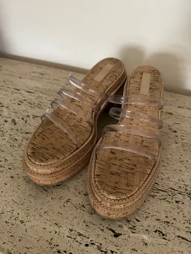 Cult Gaia NWOB Sev Clear Four-Band Platform Sandals