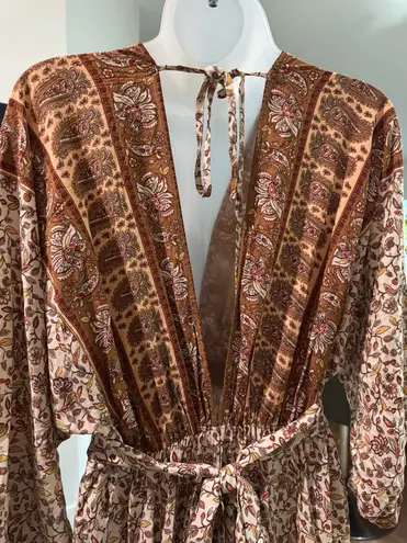 Aakaa Western Floral Paisley Maxi Dress, Size Small