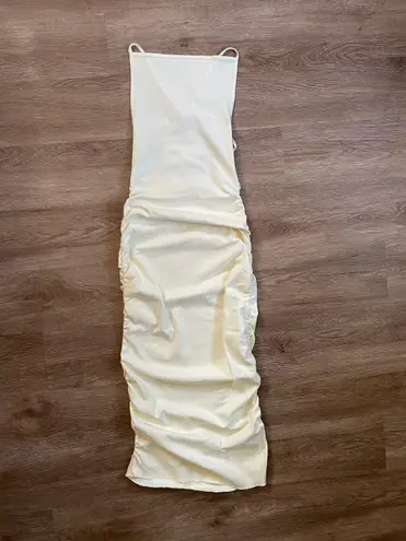 We Wore What High Neck Midi in Ecru