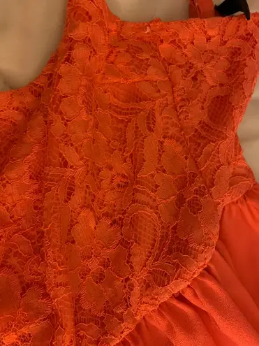 Divided Coral Lace Dress