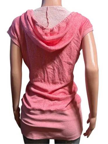 Pulp short sleeve hooded pink tee top M Size M
