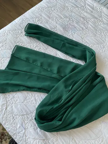 Premium Chiffon Rectangle Hijab In Bottle Green For Women