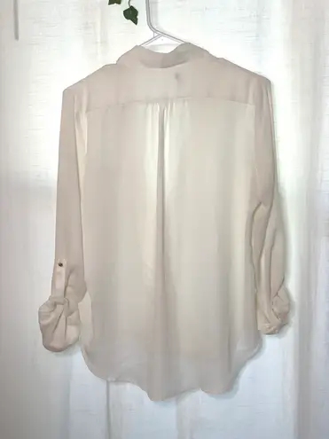 Blvd Deep V Sheer Blouse 