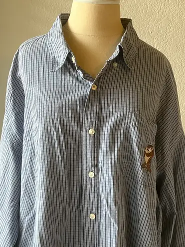 Warner Brothers Vintage 90s Tasmanian Devil from Looney Tunes Cotton Button Down Shirt