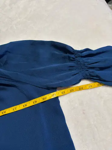 Current Air Dark Teal Modern Romance Tie Front Top