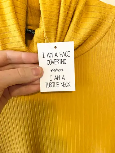 Say Anything NWT mustard yellow cowl neck influencer dress