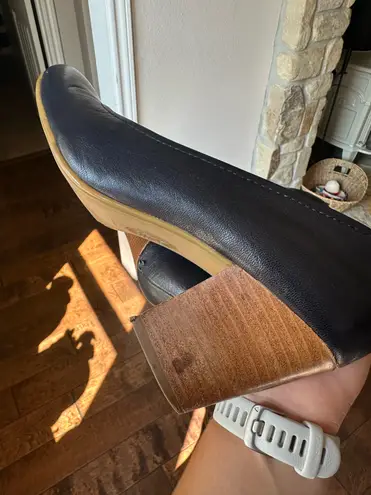 Sofft Comfort Fit Navy Blue Leather Women’s Palisade Pumps Size 8.5M Cork heel