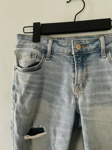 Old Navy rockstar mid rise distressed ripped ankle jeans size 2