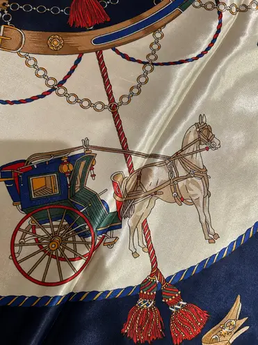 Vintage Regal Carriage&Horse EQUESTRIAN oversized square Silk Scarf 35/35