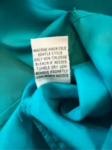 Joanna Vintage Teal Short Sleeve Button Down Shirt Small