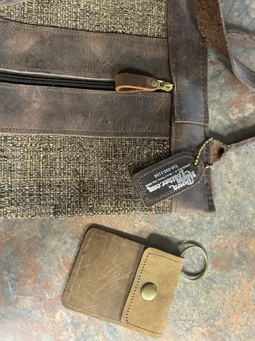 Down Home Leather Crossbody Bucket Bag