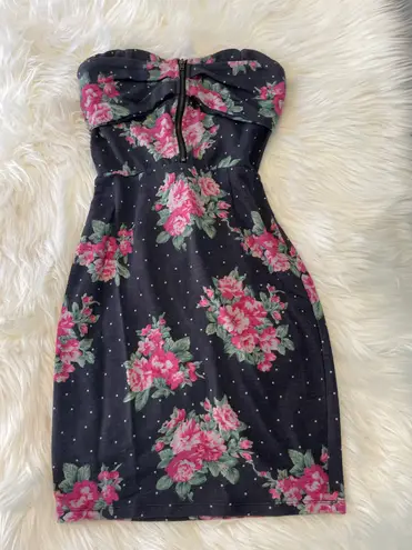 Floral Tube Top Body On Dress Multi