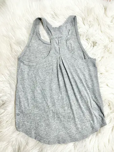 Lululemon sleeveless pleated love tank in heathered core light grey